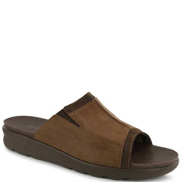 NEW SAS men\'s voyage slide sandal in brown main image 4